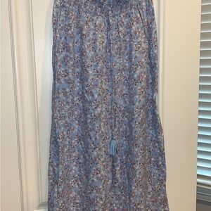 Floral Blue Maxi Skirt